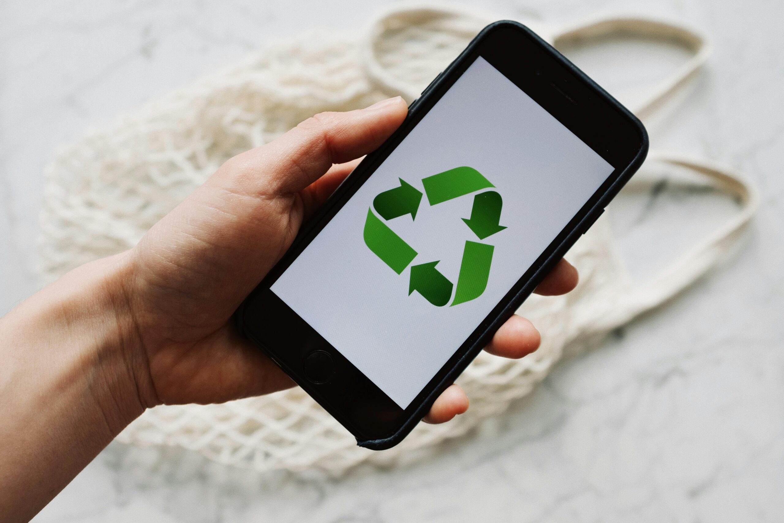 Recycling symbol representing sustainable reuse and waste reduction